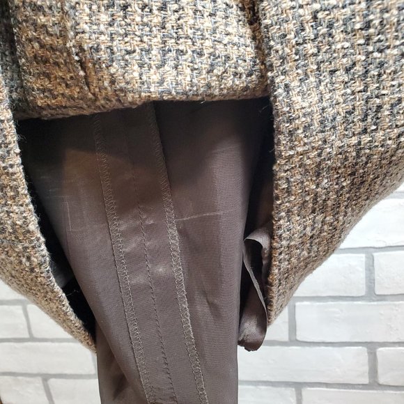 J. Crew Sleeveless Wool Blend Beige and Gray Tweed Mini Dress Size 10 - Picture 7 of 9